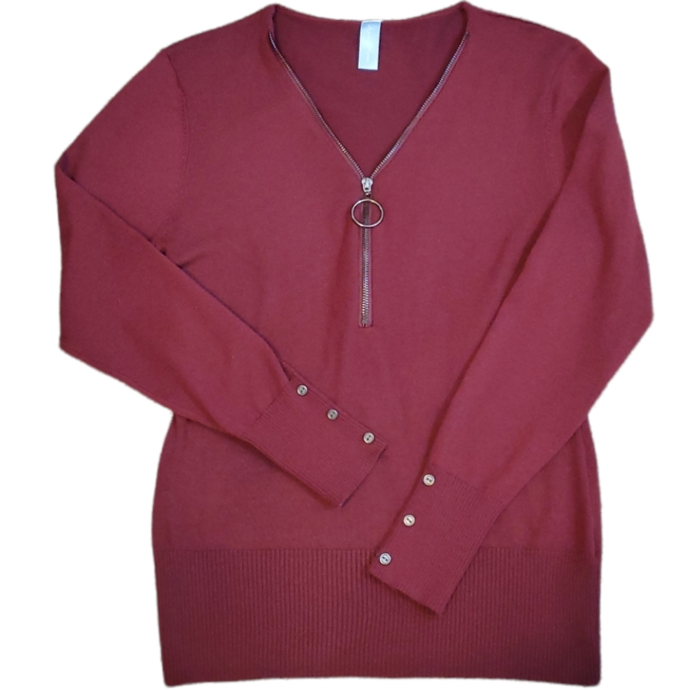 Long Sleeve Top with Zipper